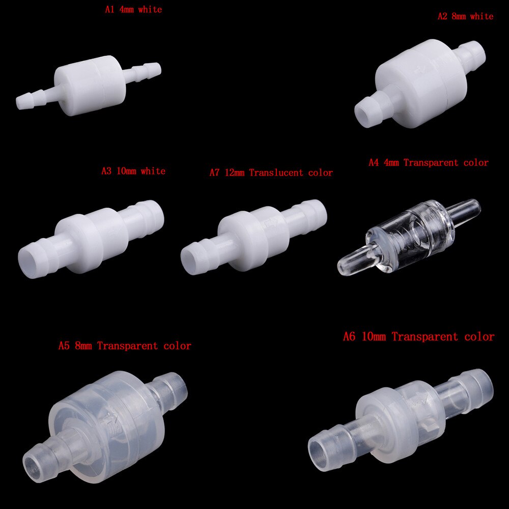 1pc yksisuuntaista inline-takaiskuventtiiliä takaiskuventtiili polttoaineilma nestekaasu vesi muoviletku koko  is 4mm / 6mm / 8mm / 12mm