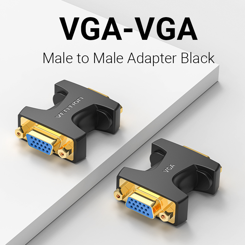 Adaptador Vention VGA a VGA conector macho a hembra 15 pines 1080P 60Hz para Monitor de PC proyector portátil adaptador de Cable VGA: Plata