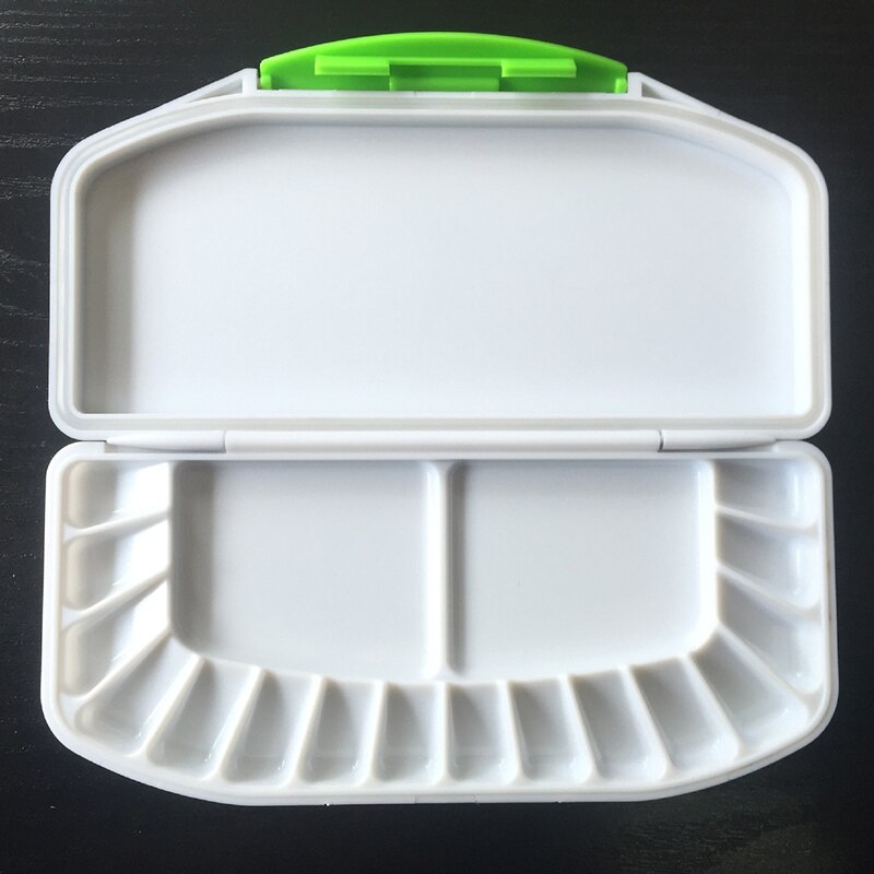 Clamshell palet plast farve boks maling palette 21*10.5*2.3cm til akryl maleri, olie maleri, gouache