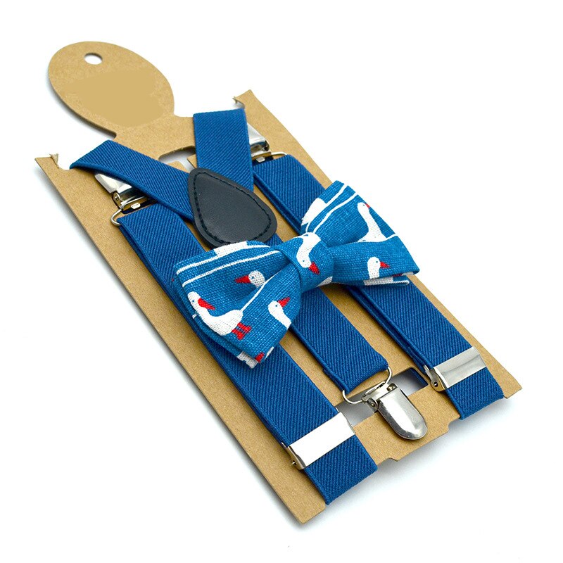 Kinderen Bretels + Afdrukken Strikje Pak Jongens En Meisjes Trendy Bandjes Leerlingen Sling