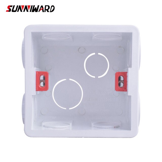 86*86mm Cassette Universal White Wall Mounting Box for Wall Switch and Plastic Enclosure Socket Back Box Outlet 86mm: Mounting box 3
