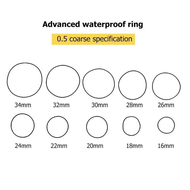 200 stks/set 16-34mm Waterdichte Rubberen O-Ring Horloge Back Cover Seal Pakkingen Horloge Reparatie Onderdelen