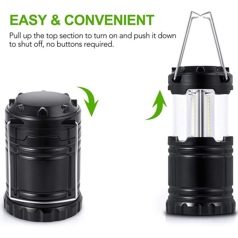 3 * Cob Led Camping Lamp Mini Draagbare Aaa Batterij Opknoping Tent Lantaarn Outdoor Waterdichte Handvat Licht Led Kamp Zaklamp