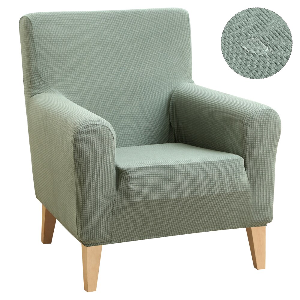 Moderne effen jacquard elastische bankzithoesbeschermer, wasbare hoes, universele bankhoes voor 1 persoon, woondecoratie