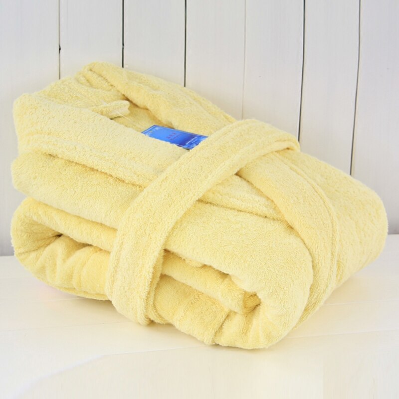 Inverno 100% algodão masculino roupão branco robe grosso longo toalha velo quente macio inverno camisola toalha fless casa hotel adora