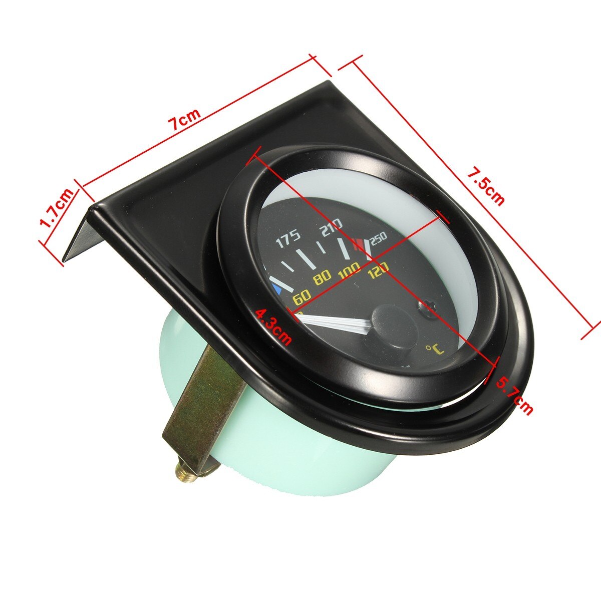 Universal 2 Inch 52mm Car Dual Analog Water Temperature Temp Gauge 40-120 C/100-250F White LED for 12 Volt System