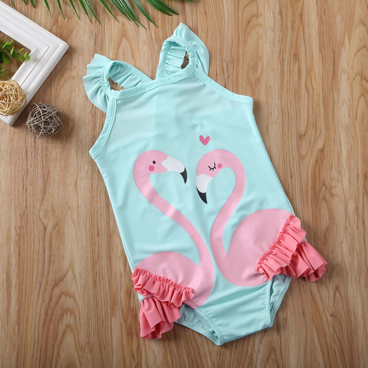 Traje de baño de flamenco para bebé y niña, , Bikini de una pieza, ropa de playa para niños de 1 a 6 años