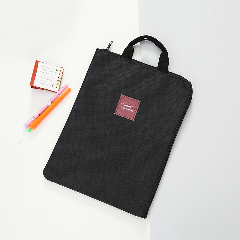 Prosta torebka, torba na laptopa, wielofunkcyjna, wodoodporna, torba biznesowa, torba na artykuły piśmiennicze dla studentów: Czarny