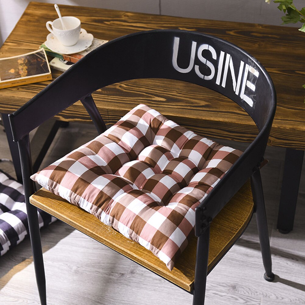 Plaid Zachte Warme Stoel Kussens Seat Pad Katoen Tatami Zetel Stoel Zitkussen Pad Kantoor Bar Sofa Kussen Coussin Home decor