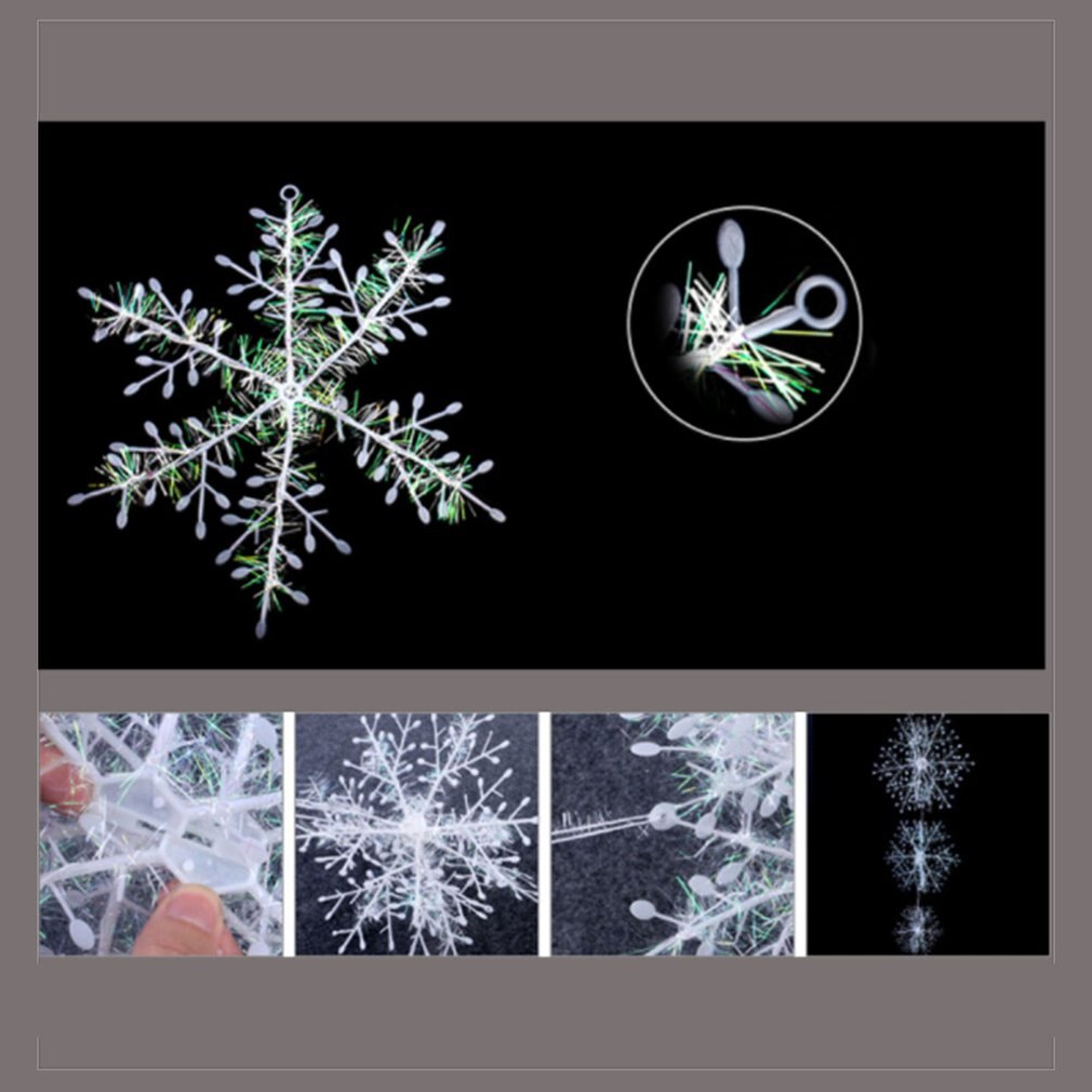 Christmas Tree Decoration Classic Charming White Snowflake Party Christmas Ornaments Home Decor