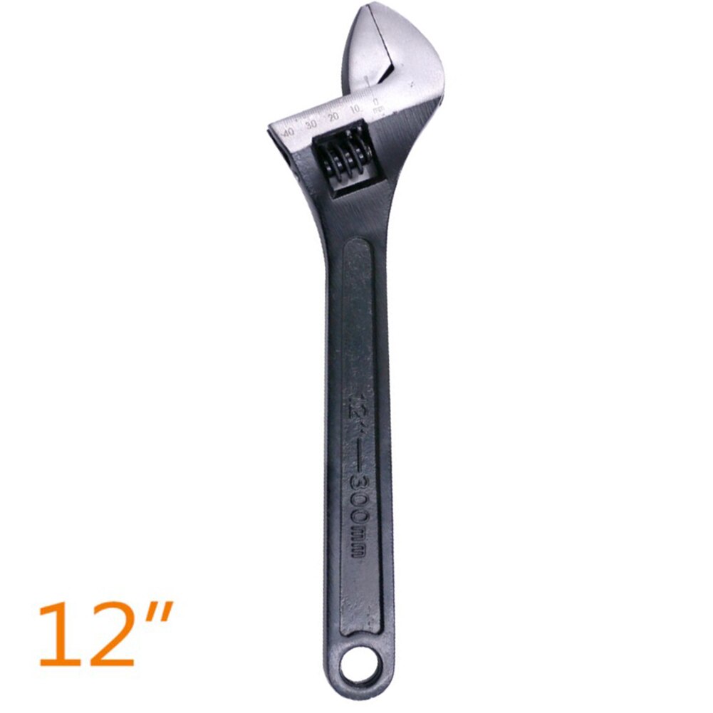 12‘’ Adjustable Open End Wrench Universal Spanner Mini Nut Key Nut Jaw Opening Mechanical Workshop Multi-tool Repair Garage Tool