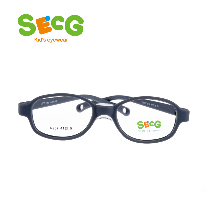 SECG-montura Flexible para niños, almohadillas suaves y cómodas para la nariz, Gafas ópticas para niños, montura para miopía, Gafas de silicona graduadas