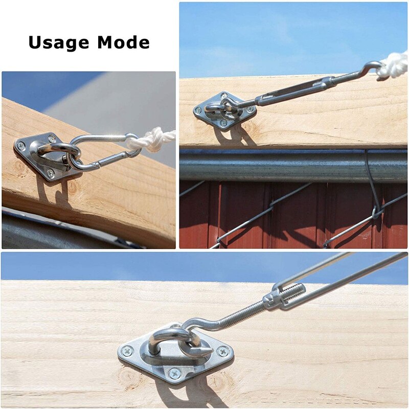 Kit de aparejos para toldo de vela de 30 Uds para toldo rectangular resistente Instalación de velas de sombra de 5 pulgadas para cubierta de césped y jardín Patio
