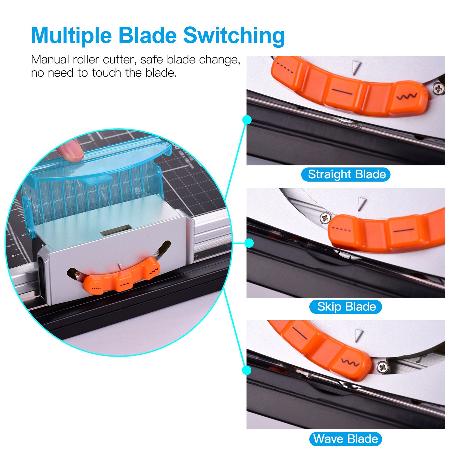 Multi-Functional A4 Photo Cutter Double-Sided Paper Trimmer Guillotine Straight Skip Wave Corner Cutter with 13 Inch Cut Length
