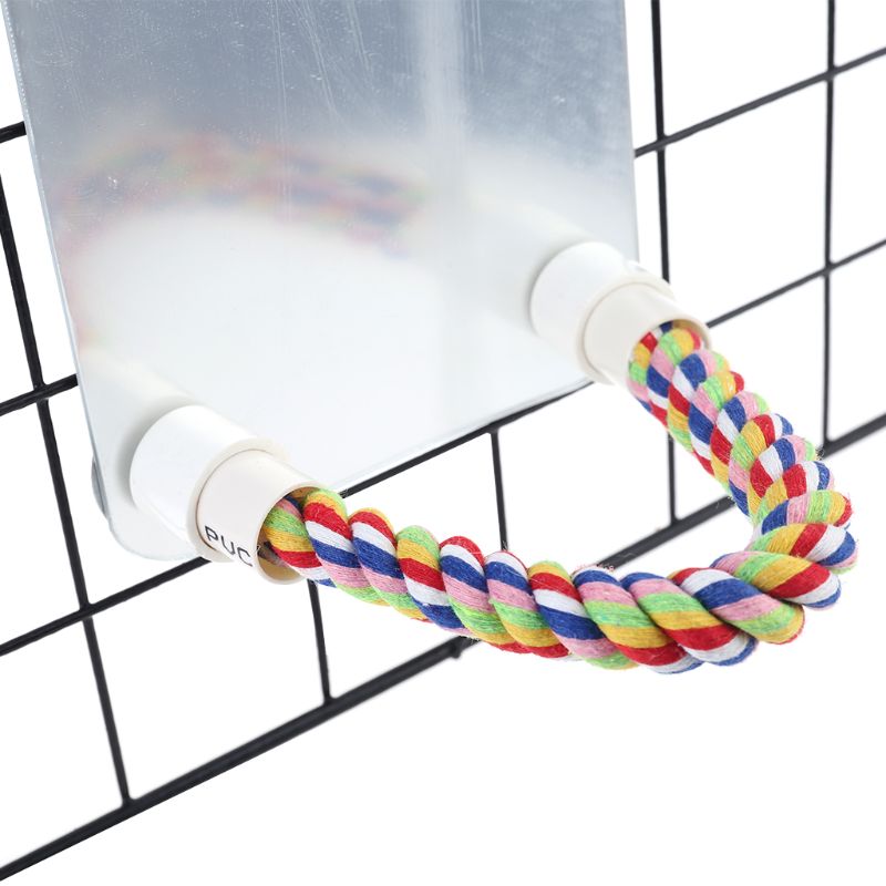 Papegaai Pet Fun Spiegel Speelgoed Valkparkiet Kleine Vogels Papegaaien Bite Klimmen Stand