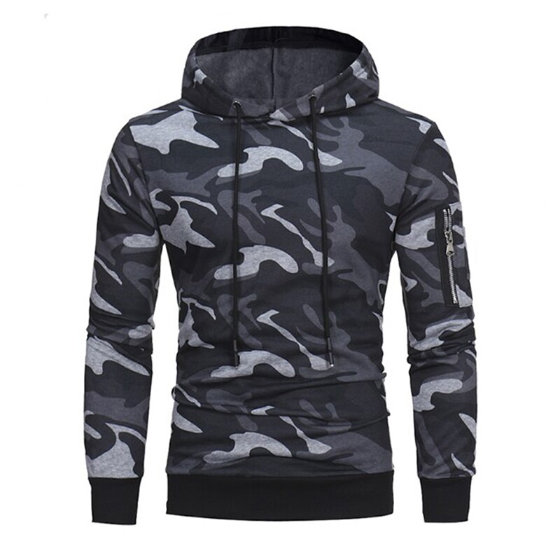 Autumn And Winter Outdoor Sports Hoodie Loose Camouflage Hoodie men&#39;s Sports Track Suit Gym Fitness Training Sports Top