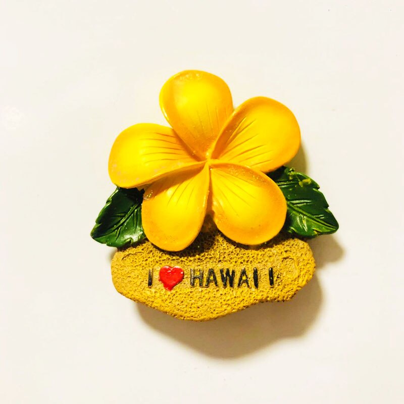Imanes de nevera de Ibiza, Benldorm, Hawaii, Sevilla, ventilador de flores, pegatina magnética para nevera, recuerdo de viaje mundial: Hawaii 1