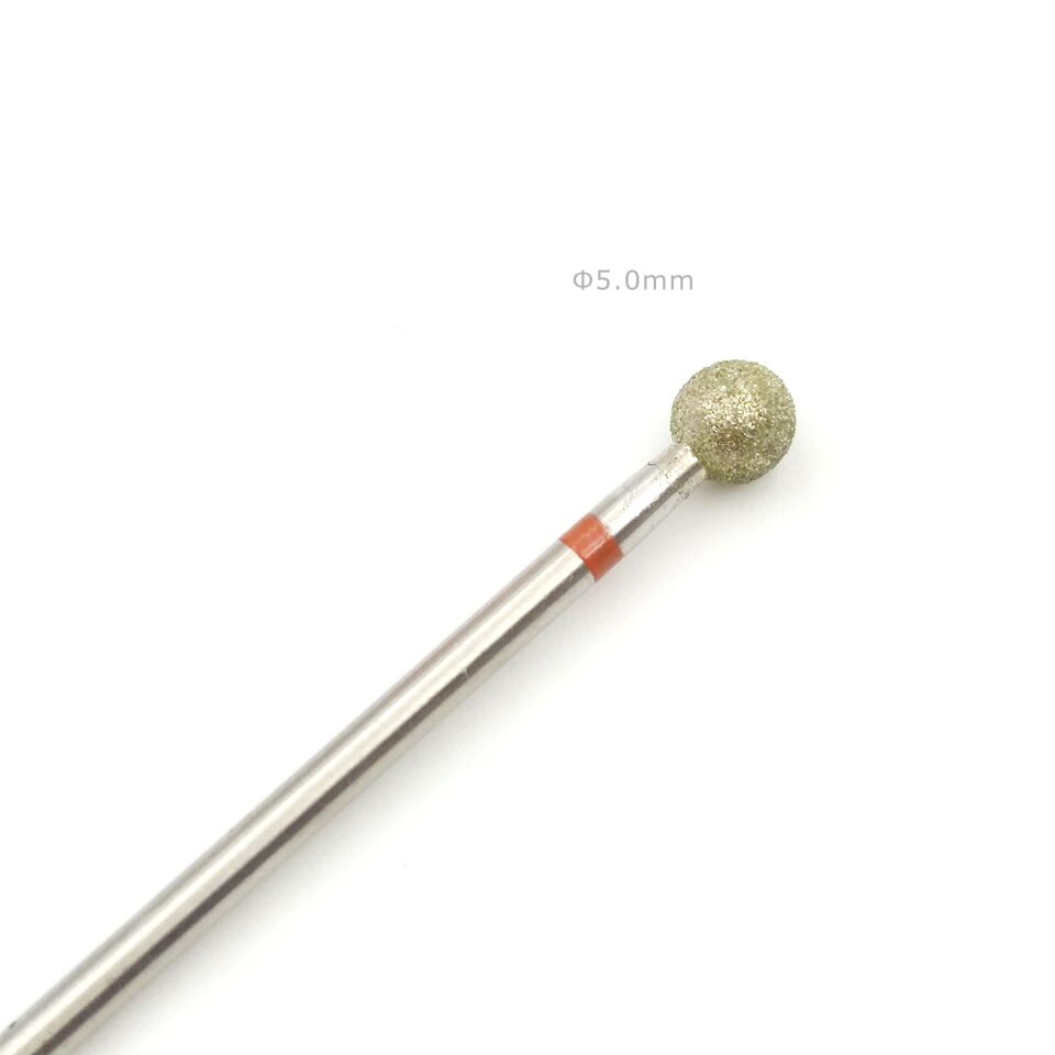 HYTOOS, 5,0mm, Bola de diamante, broca para uñas, fresa rotativa, limpieza de cutícula, cortadores para manicura, accesorios, herramientas de belleza para uñas, molinos