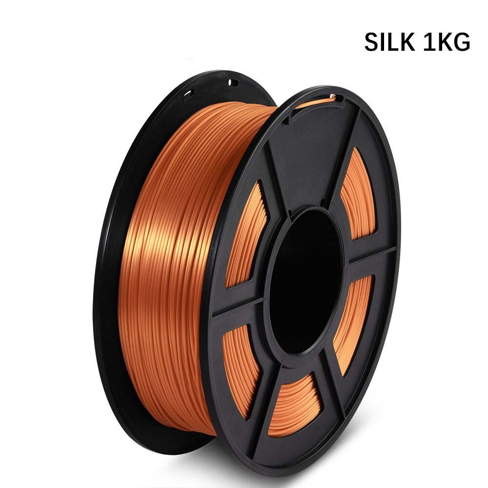 PLA Filament pla silk sffect 1KG For 3D Printers Filament 1.75MM 330M 2.2lbs Silk Texture Refills Biodegradable Material: SILK-RED COPPER