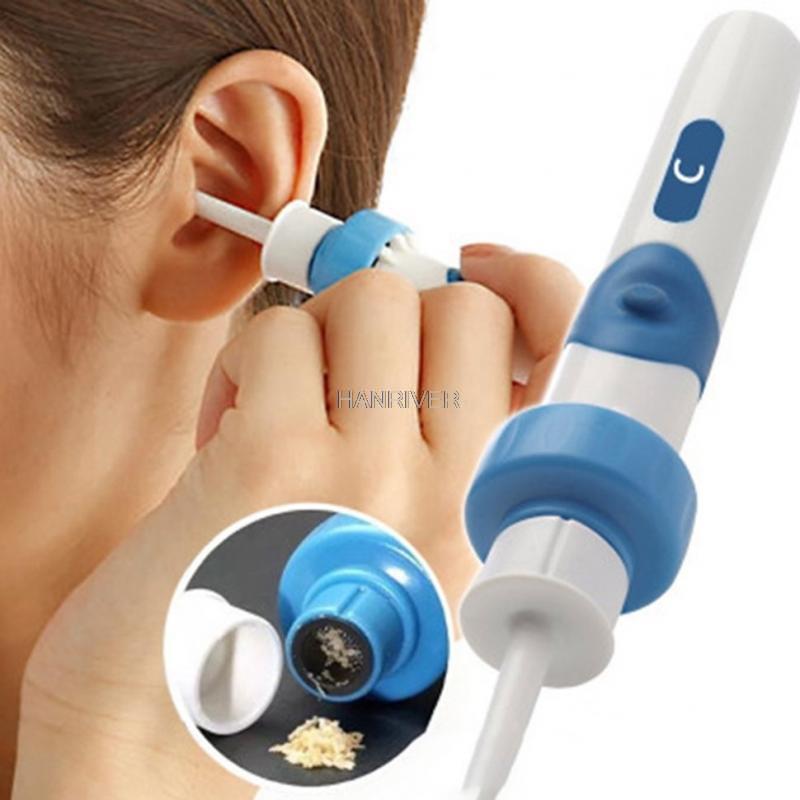 Elektrisk ørerens støvsuger ørevoks snavsvæske fjerner smertefri ørepropper øre rengøringsværktøjer sikkerhedsprodukter - hvid