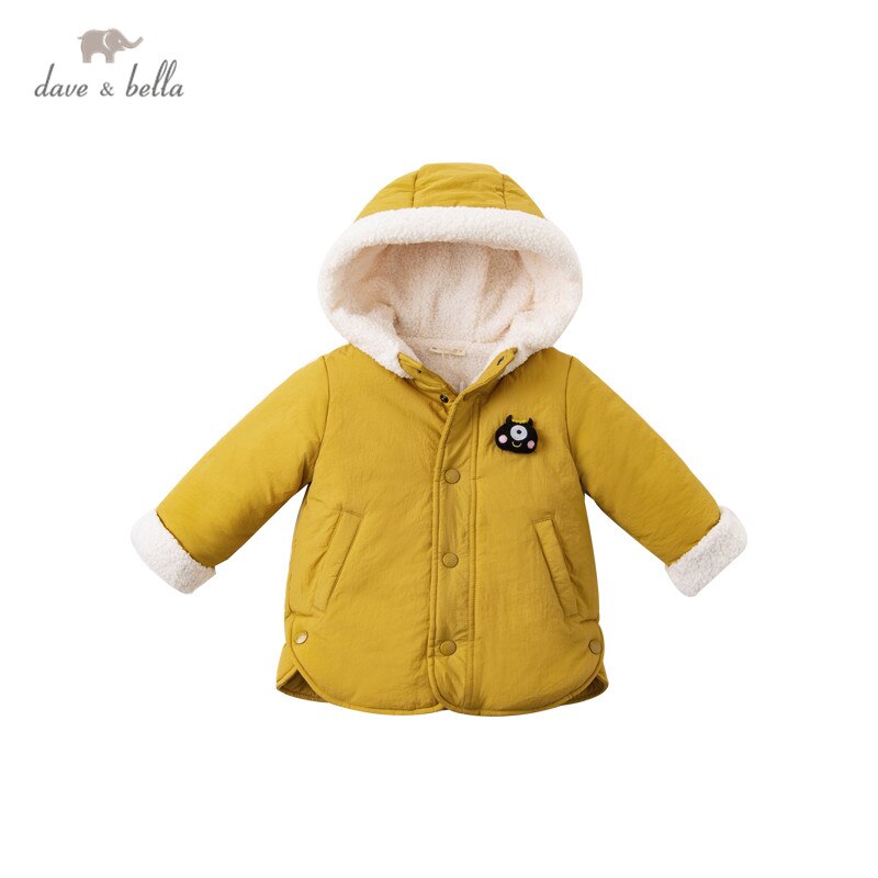 DBX15343 Dave Bella Winter Baby Jongens Cartoon Zakken Hooded Gewatteerde Jas Kinderen Tops Baby Peuter Bovenkleding