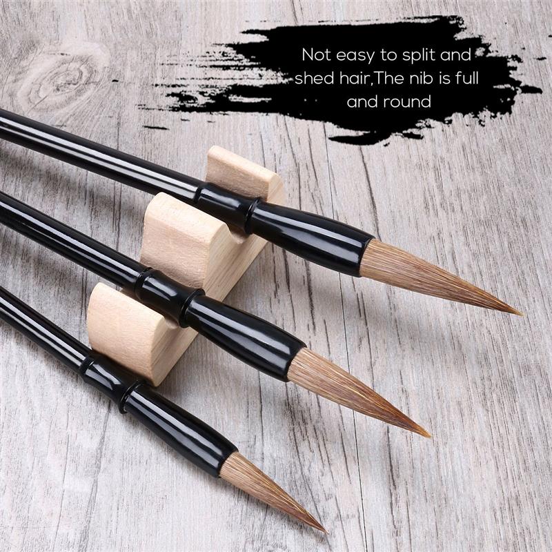 Nuzel Excellent cheveux de loup caligraphie chinoise Kanji japonais Sumi dessin brosse