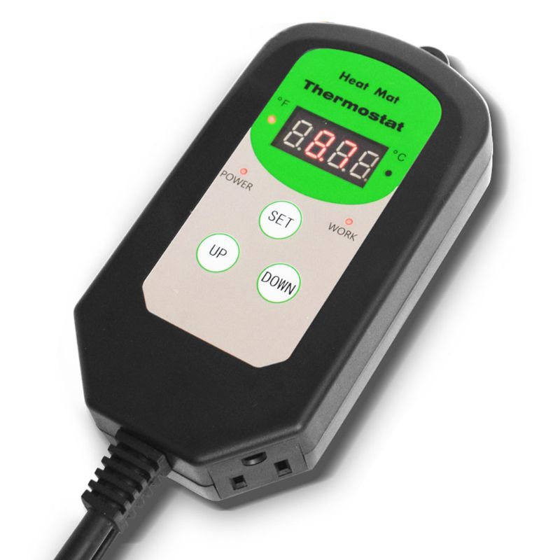 120V US/UK/EU Plug Digital Thermostat Day Night Temperature Control Sensor Regulator for Terrarium Heating Outlet Brooder C42