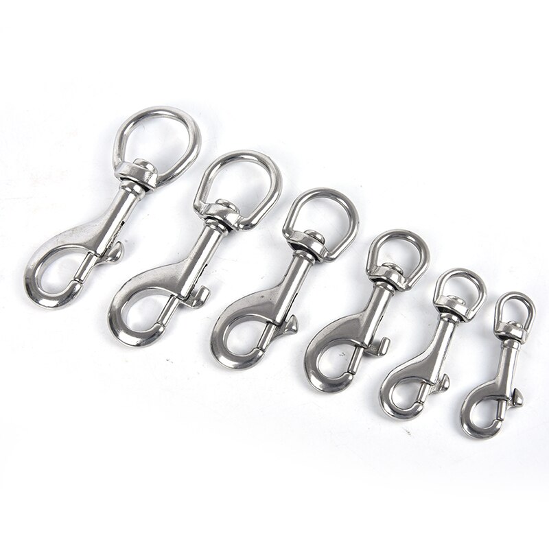 65mm/70mm/80mm/90mm/100mm/120mm Stainless Steel Bolt Snap Hook Clip Diving Singel Hook BCD Accessories Tools