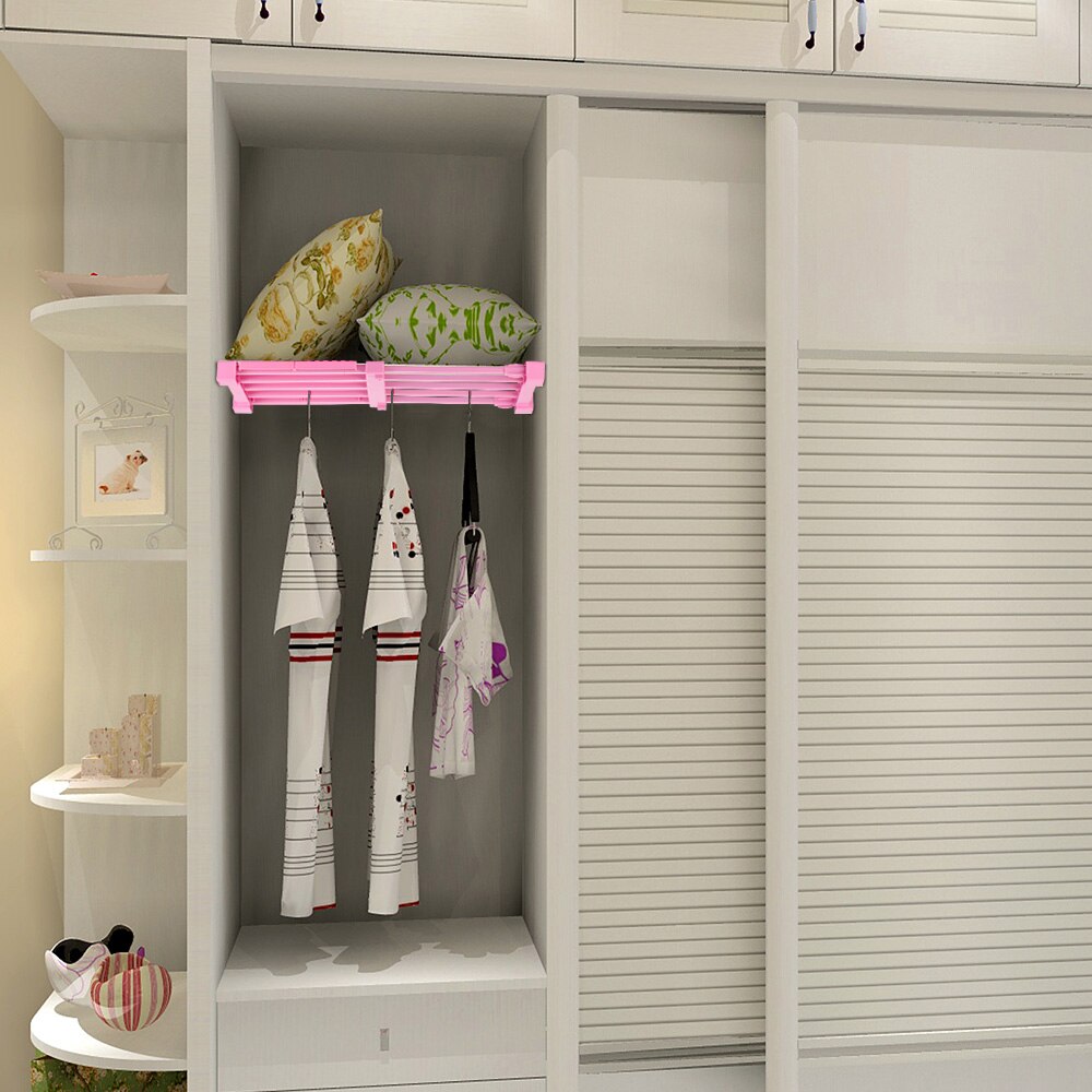 Adjustable Closet Organizer DIY Wardrobe Space-saving Rack Shoe Racks Wall Mounted Kitchen Storage Rack Bathroom Organizer Shelf