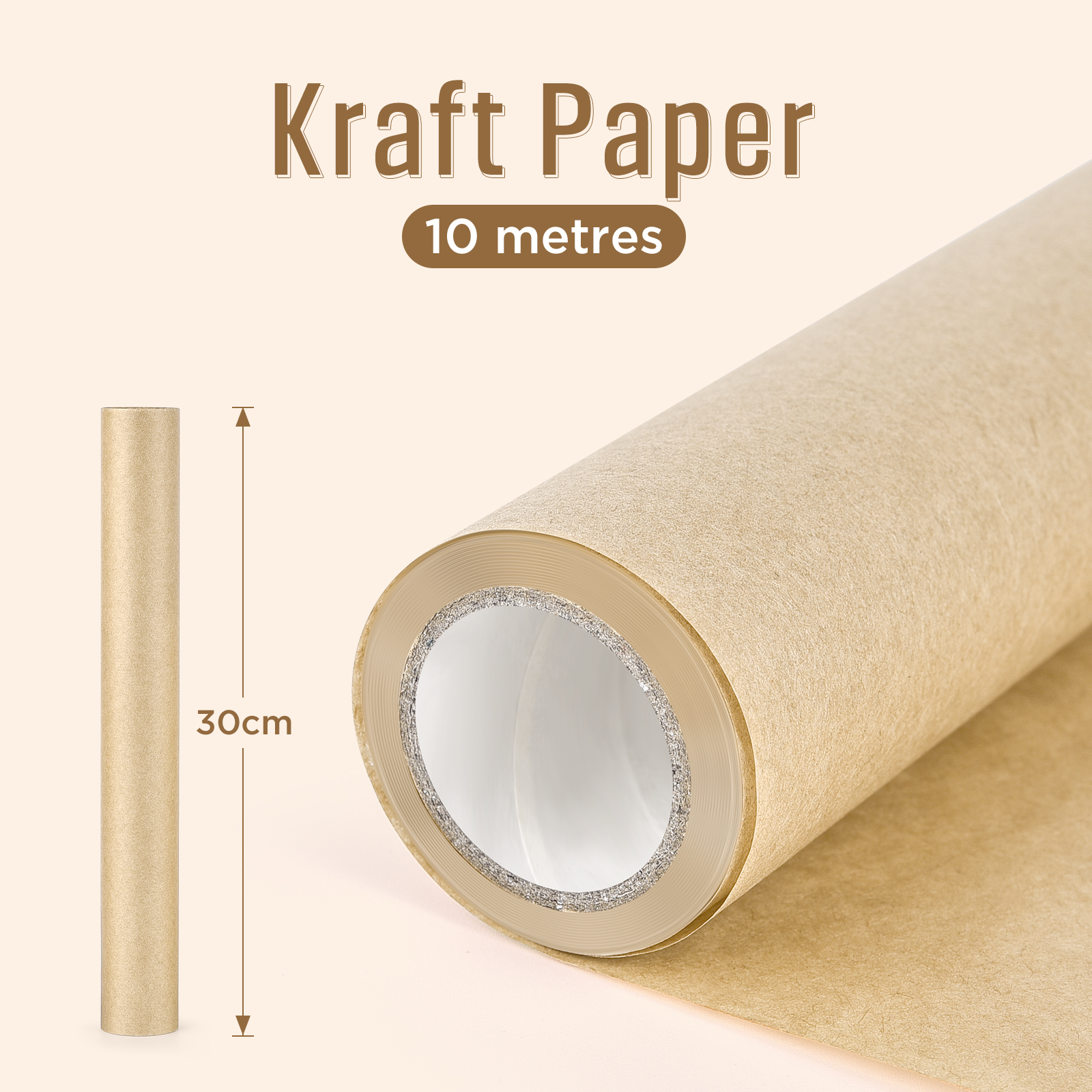 Rollo de papel Kraft marrón de 10M para envolver , embalaje móvil, arte, artesanía, papel de de biodegradable, envoltura de embalaje gruesa: Amarillo claro