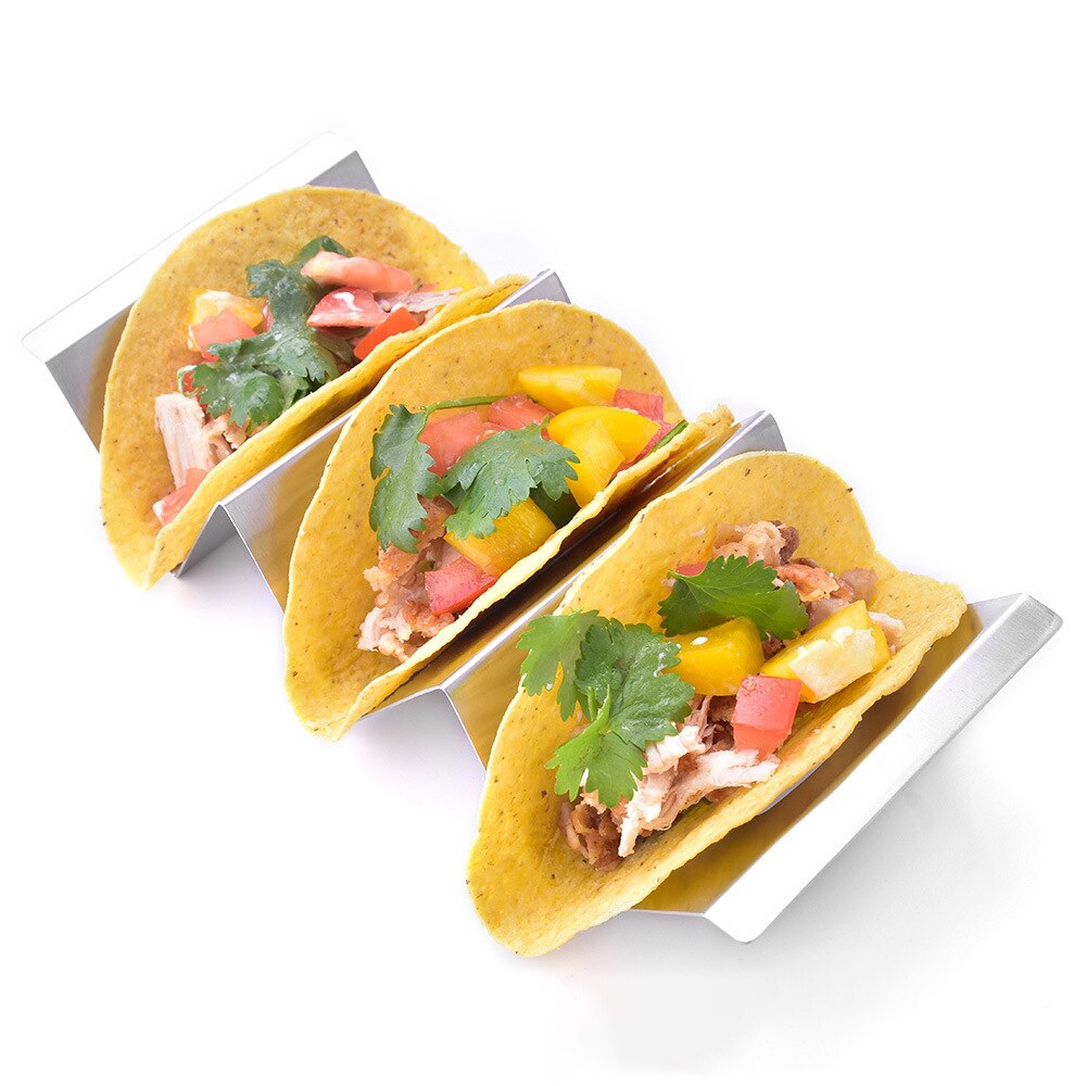 Porte-tacos en acier inoxydable 304, étagère à aliments mexicaine, coquillages, accessoires de cuisine, support de cuisson en métal