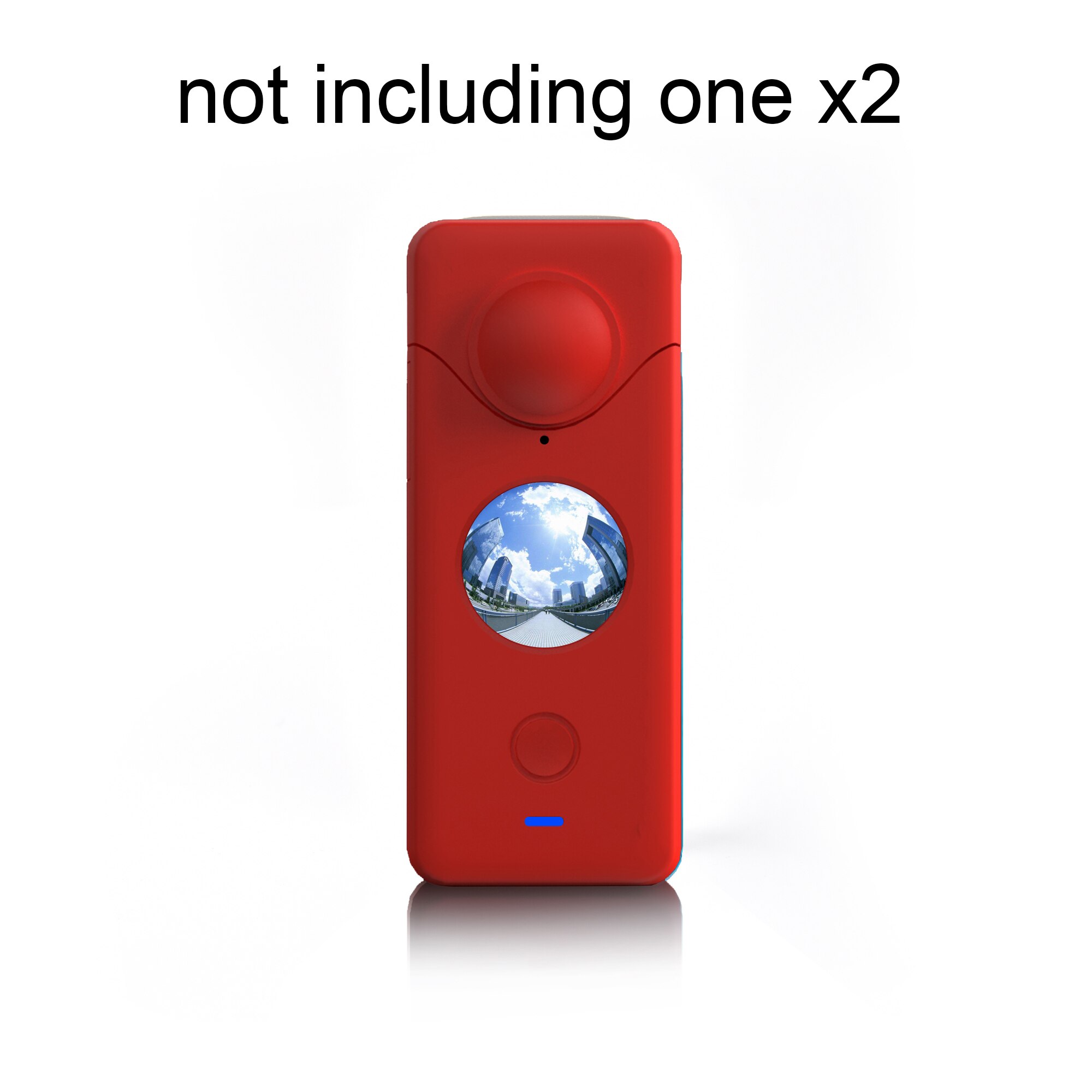 Capa de silicone capa protetora pele manga para insta360 um x2 câmera ação acessórios: red