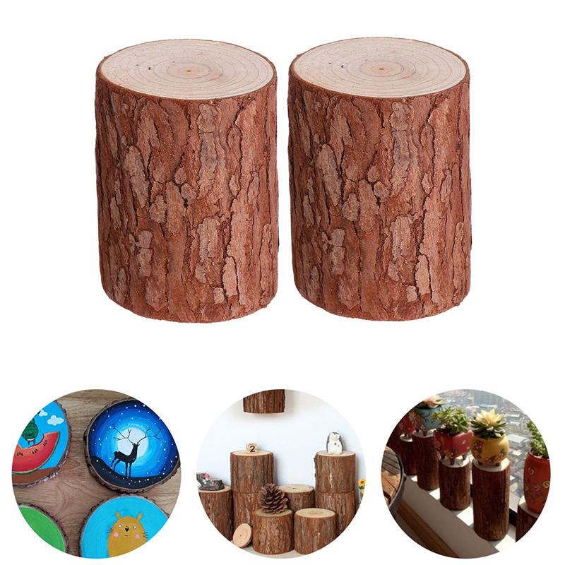 2 stücke Lebensechte Mini Dekor Modell Spielzeug Stumpf Holz Dekoration Modell Szene Stumpf