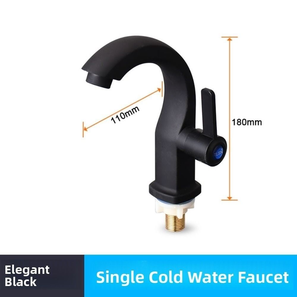 Single Cold Bathroom Basin Faucet Modern Anti-corrosion ABS Water Purifier Safety Silver Deck Mounted Sink Faucet Kitchen