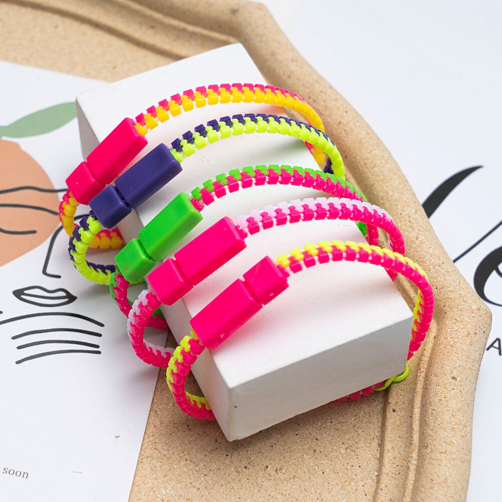 Pulsera Antiestrés con cremallera para niños, juguete sensorial de mano para el autismo, TDAH, 1 unidad