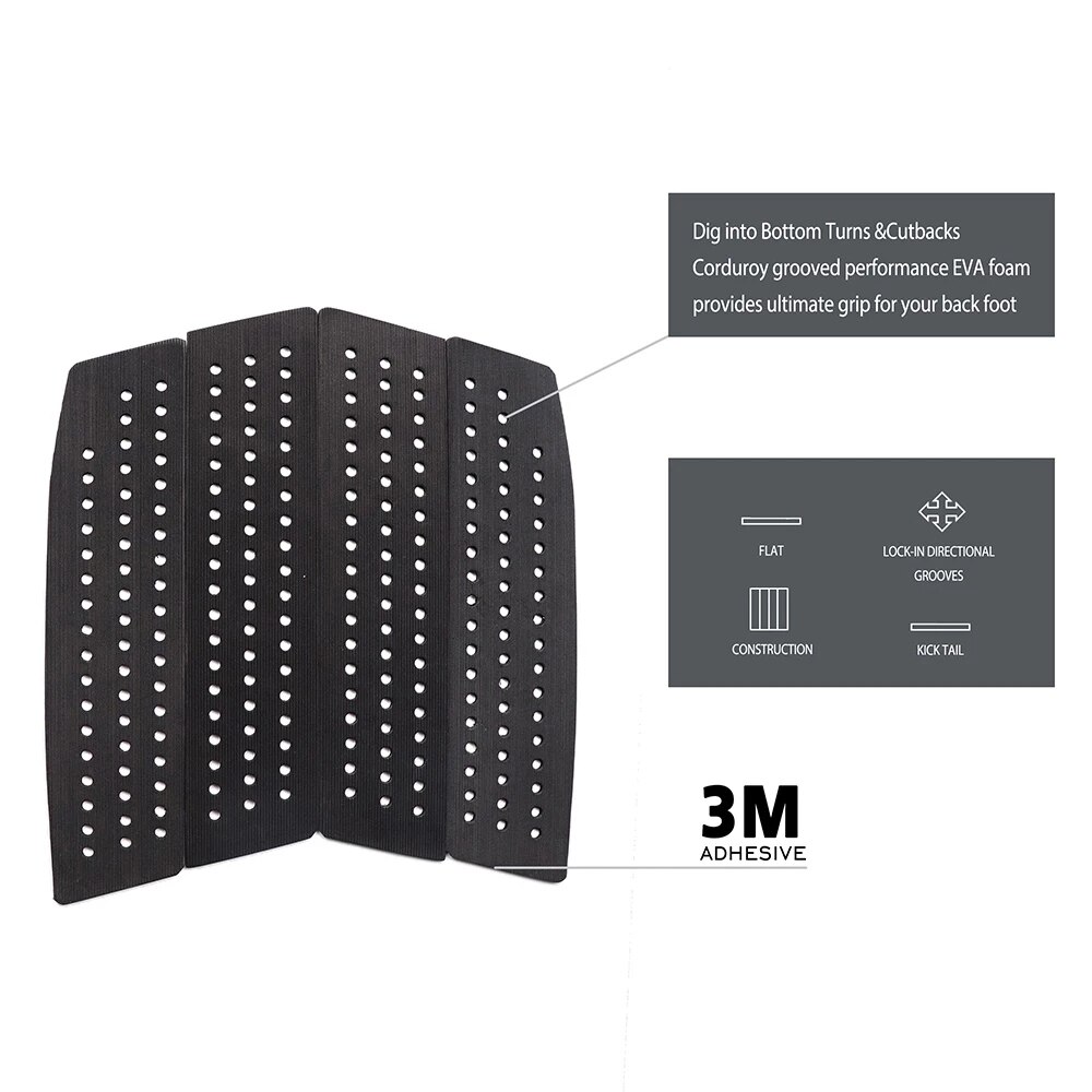3/4 stück Surfbrett Traktion Pad Surfen EVA Schaum Vorne Pad Anti-Unterhose Klebstoff Griffe