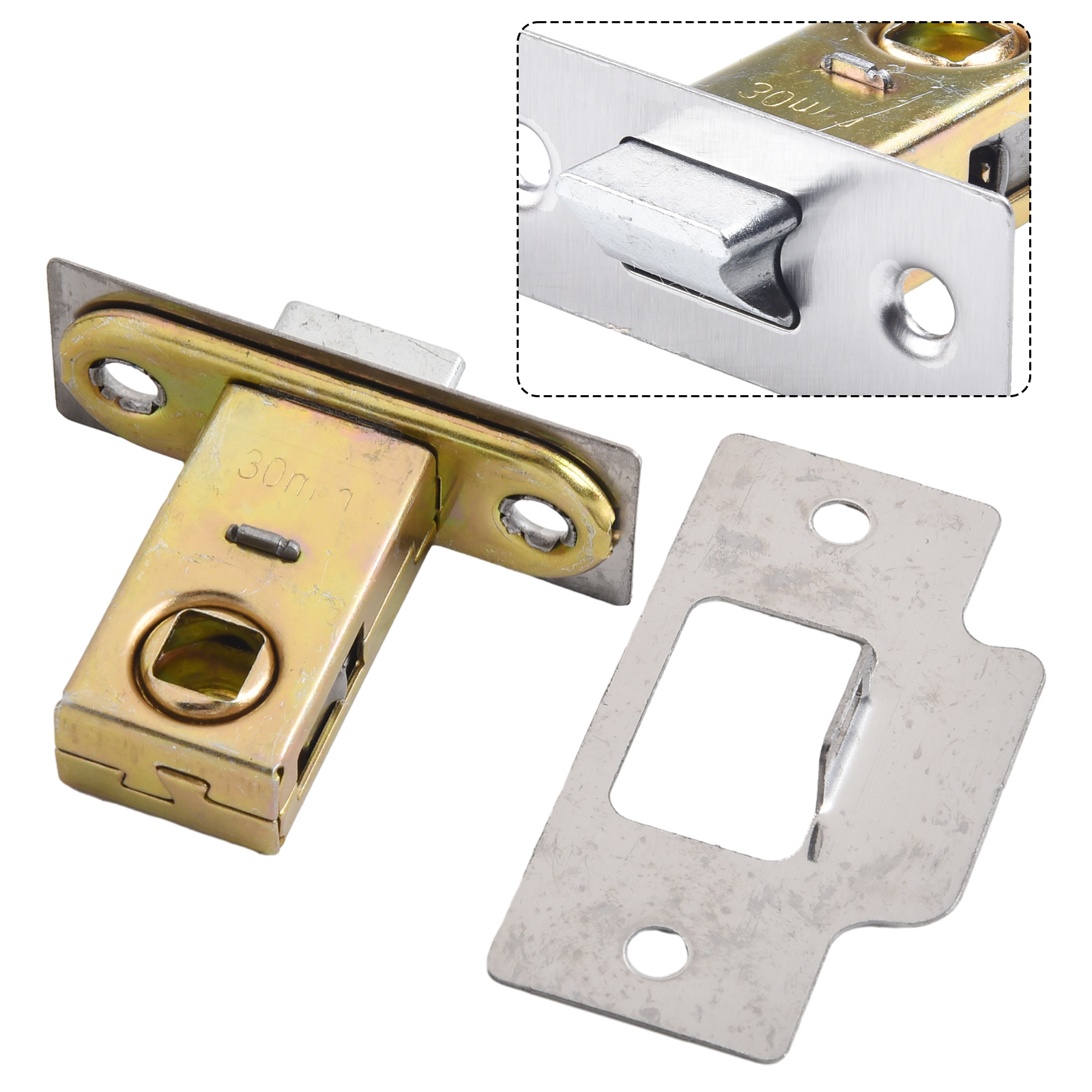 Mortice Door Tubular Latch Internal Bolt Facility Sprung Catch Flat 30mm 35mm 40mm 45mm For Internal Doors Lock Mechanisms