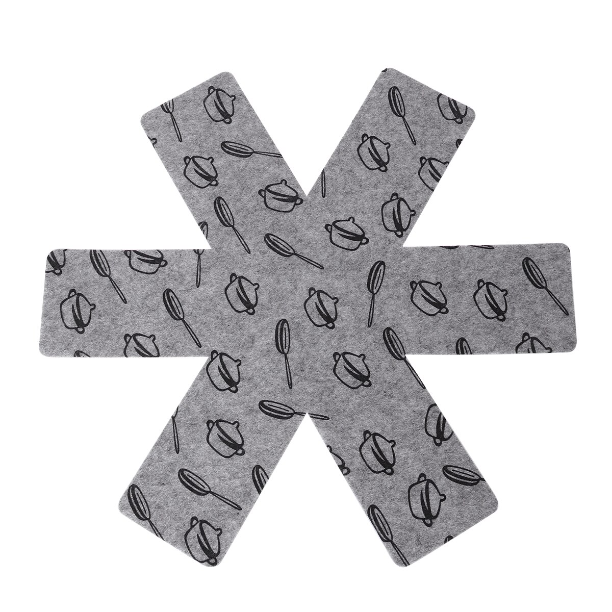 6pcs Pot & Pan Protectors Gray Print Premium Divider Pads to Prevent Scratching Separate and Protect Surfaces for Cookware