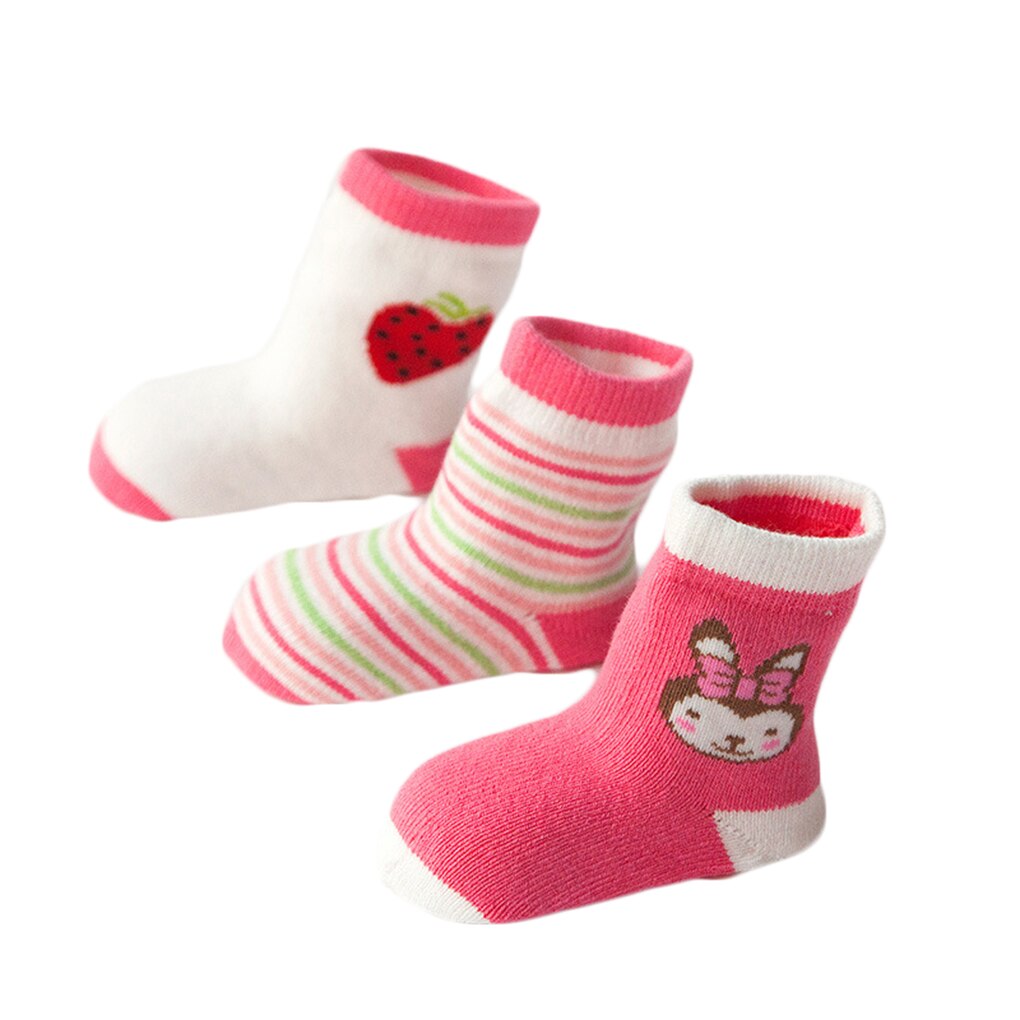 3 Paren/set Winter Herfst Thicken Warm Leuke Baby Badstof Sokken Baby Peuters Hoge Sokken: NO.4 / for age 0-31 month