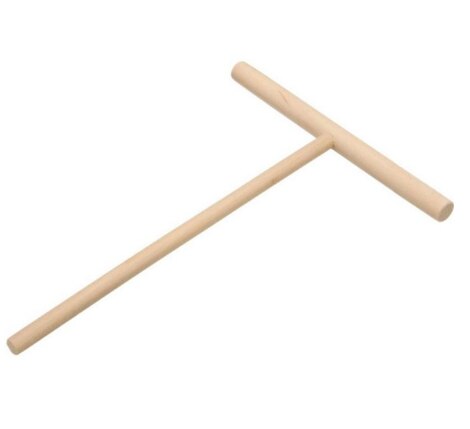 1PC en forme de T râteau en bois bricolage rond pâte crêpe crêpe rouleau épandeur outils de cuisine accessoires de cuisine: Default Title