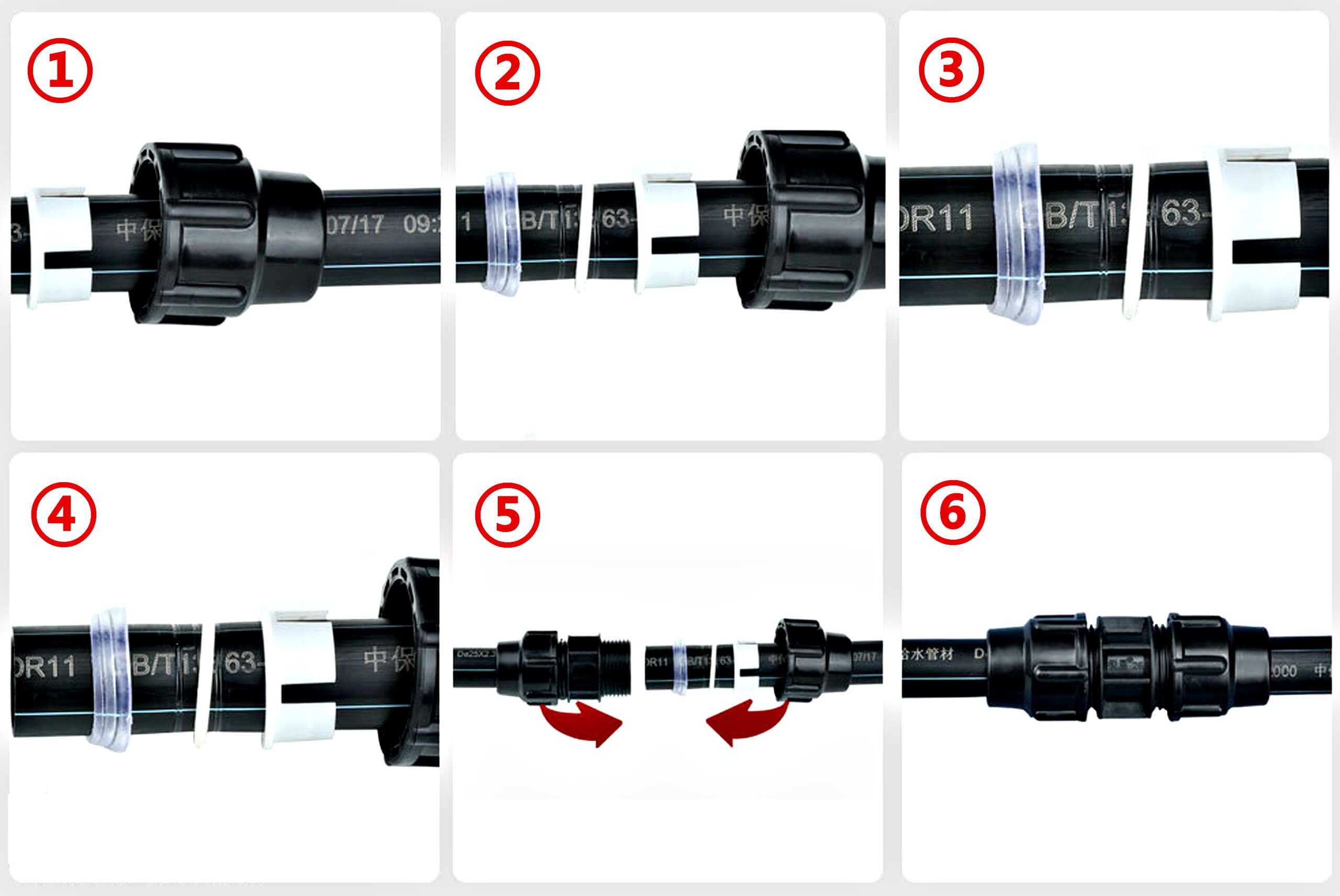 PE PVC Tube Pipe Fast Connection Connector ID 25mm Agriculture Irrigation Pipe Fittings Ball Valve Watering System Joint Black