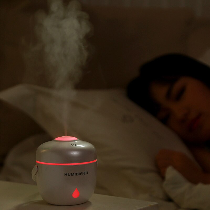 Riskoger luftfugter æterisk olie diffuser aromalampe aromaterapi led natlys usb elektrisk aroma diffuser