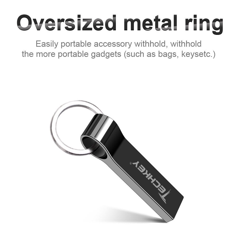 Techkey Pen Drive 8Gb 32Gb 128Gb Waterdicht Metalen Memory Stick Флешка 4Gb 16Gb 64gb Pendrive Gadżety Usb Usb 2.0