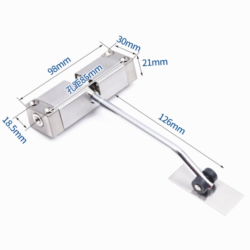 1PC Adjustable Surface Self Closing Automatic Door Closer Stainless Steel Door Closer for Home Office door 30kg
