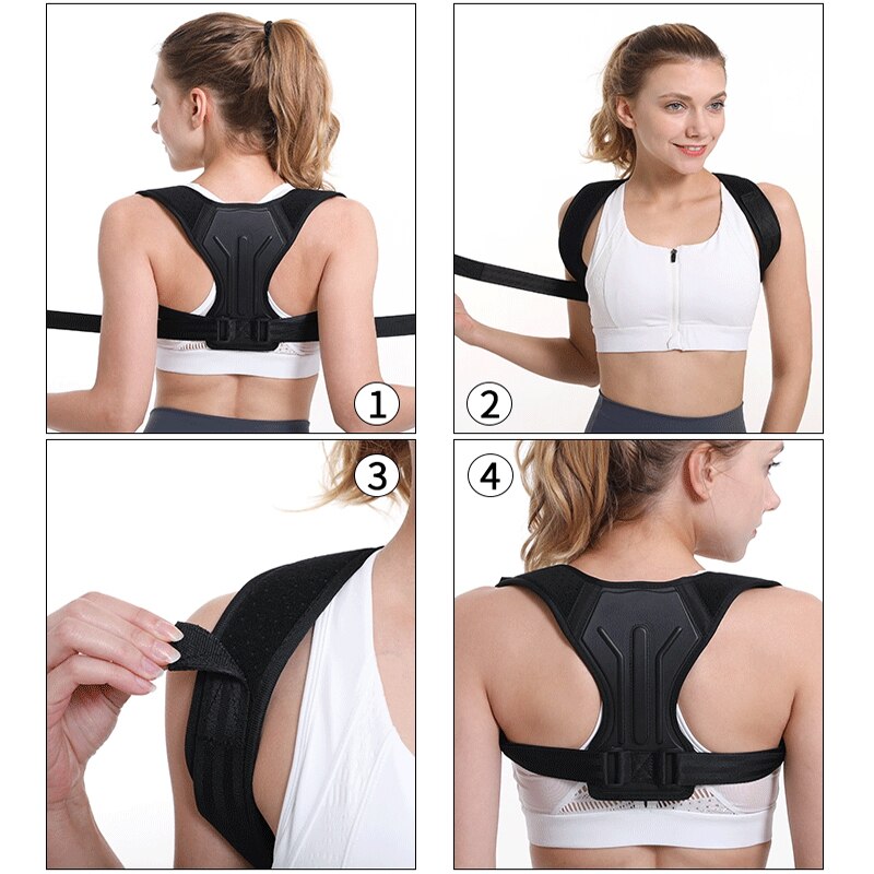 Adult Back Fixation Belt Male Female Spine Posture Correction Belts Soft Breathable With Support Plate Kyphosis Correction Belt