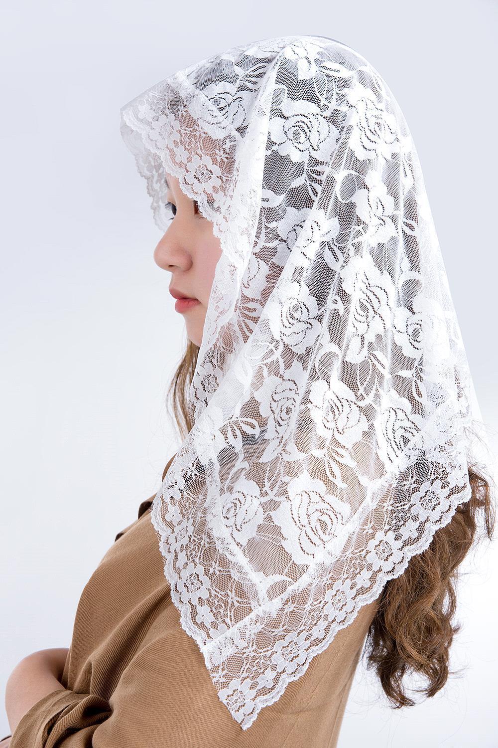 Hvit svart ett lag blonder bryllup brudeslør blusher ansiktsslør uten kam blondekant bryllup tilbehør voile mariage