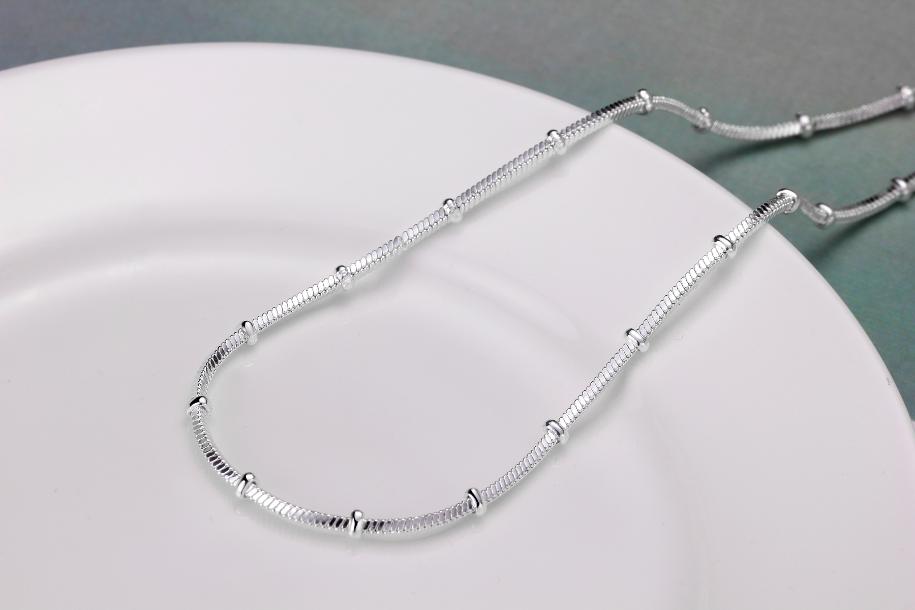 Collar de cadena de serpiente de Plata de Ley 925 de 45-60cm, joyería de estilo europeo, dijes bonitos populares para hombres y mujeres, de Navidad de