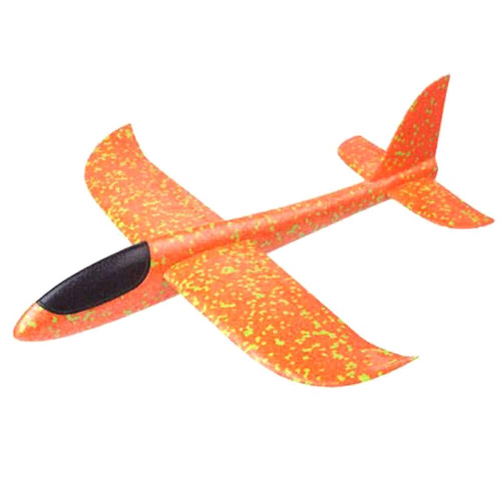 Juguete volador de espuma para niños, avión planeador grande de plástico de espuma, modelo de avión juguete, juegos robustos para chico, para niño: Naranja