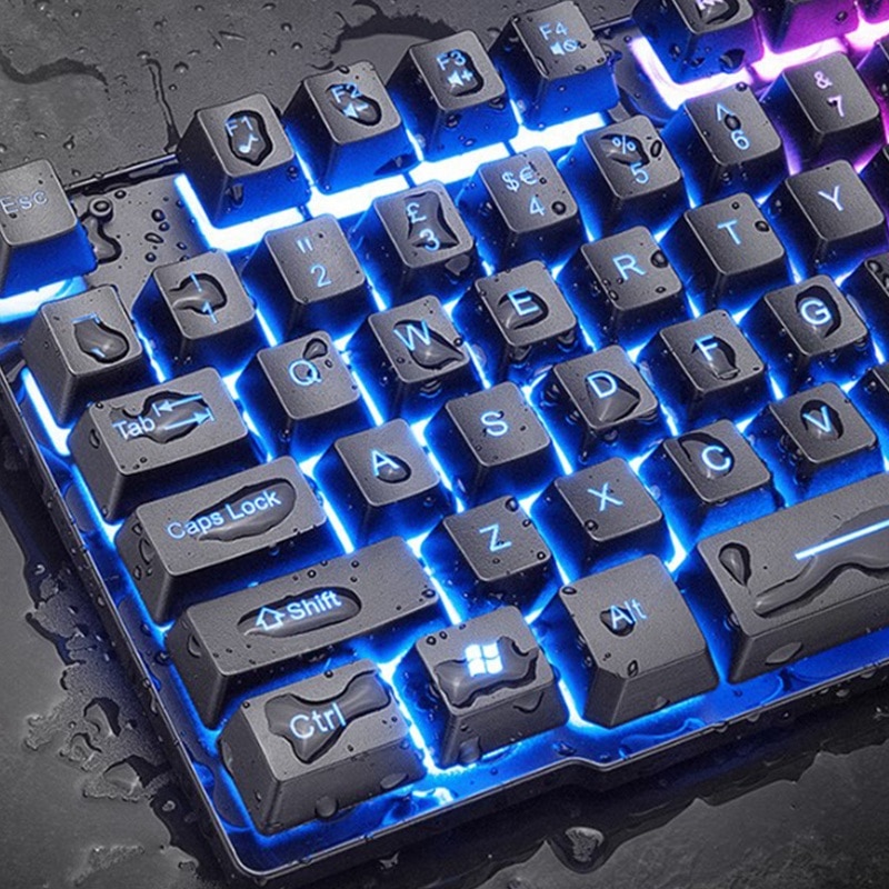 ZIYOU LANG USB Tastatur Maus Set Mechanische Gefühl Regenbogen Hintergrundbeleuchtung für PC Laptop Durable Desktop-Gaming-Tastatur