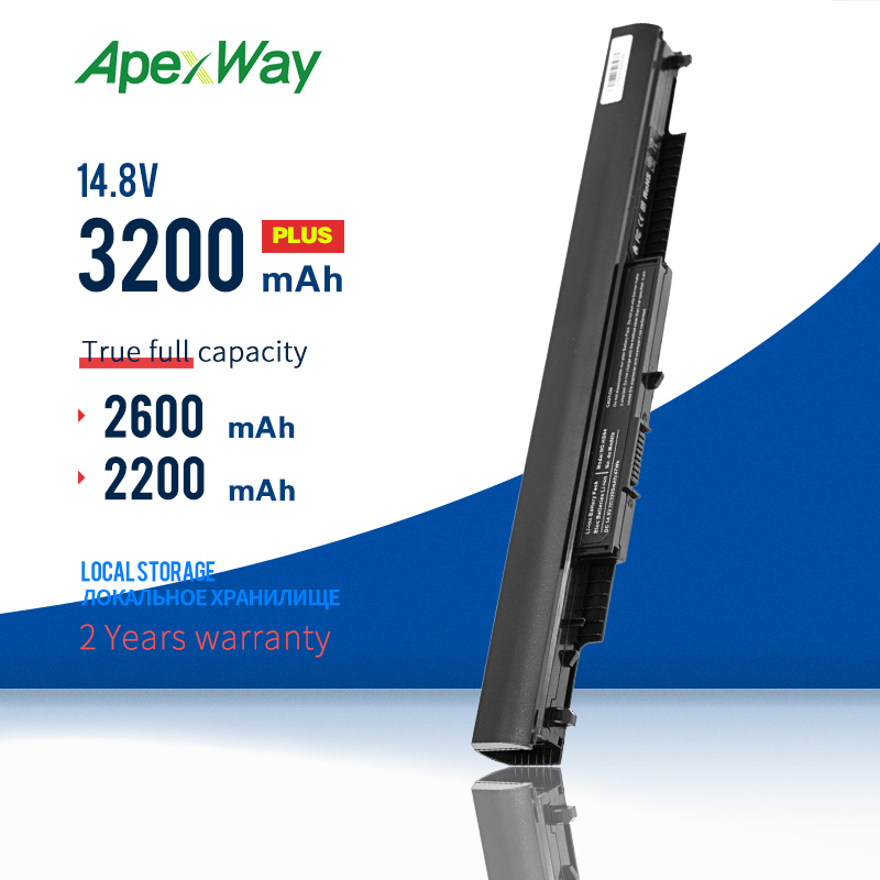 Batería recargable para ordenador portátil, pila de 14,4 V y 2200mAh para HP HSTNN-LB6U, HS03, HS04, 807956-001, 240, 245, 250, 255, G4, 14-af0XX, 15-ac0XX, HSTNN-LB6V
